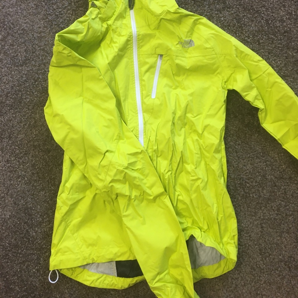 neon the north face windbreaker